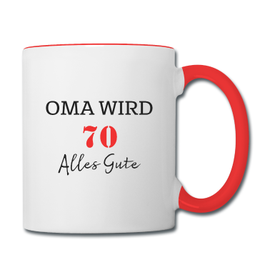 Geburtstagsgeschenk Oma Tasse - OMA WIRD 70