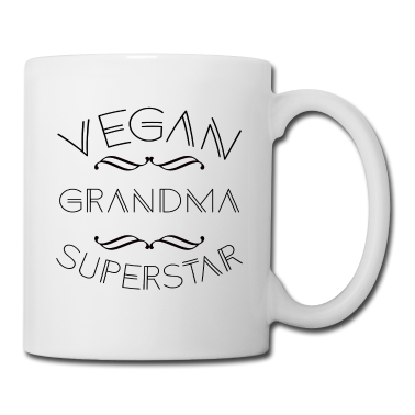 Geburtstagsgeschenk Oma Tasse - CUTE FUNNY VEGAN GRANDMA SUPERSTAR GIFT VEGANE OMA