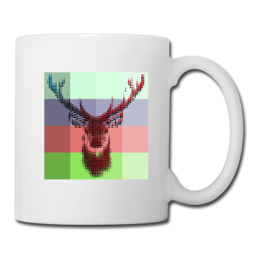 Geburtstagsgeschenk Oma Tasse - Hirsch Reh Tier Tiere Bunt Geschenk Frau Tierliebe