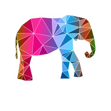 Motiv Elefant Bunt Polygon Afrika Safari Tier Tiere Art
