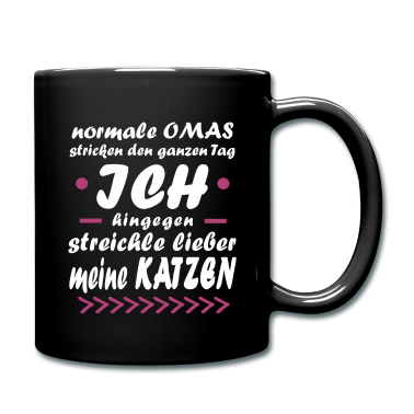 Geburtstagsgeschenk Oma Tasse - Katzen Katzendame Mietze Oma Katzenlady
