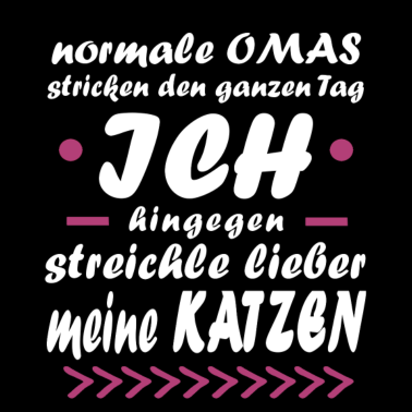 Motiv Katzen Katzendame Mietze Oma Katzenlady