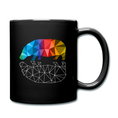 Geburtstagsgeschenk Oma Tasse - Nilperd Geschenk Hippo Bunt Kunstwerk Geometrie