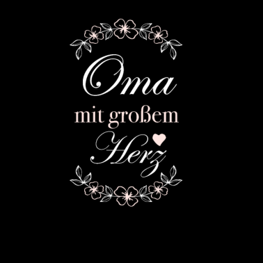 Motiv Oma mit großem Herz