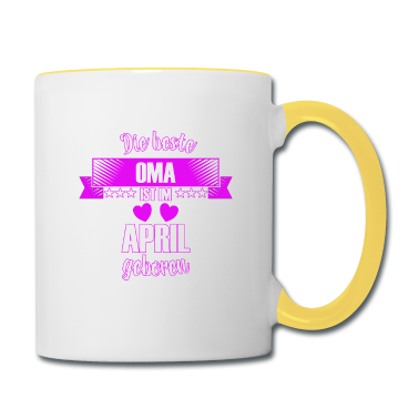 Geburtstagsgeschenk Oma Tasse - Die beste Oma ist geboren im April