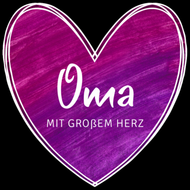 Motiv Oma mit großem Herz