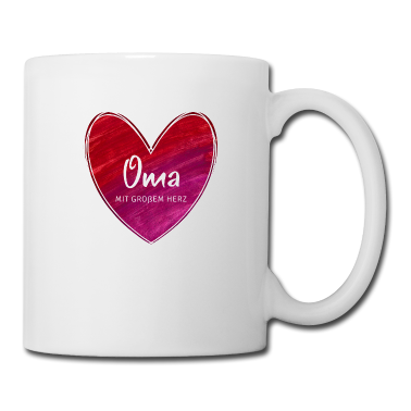 Geburtstagsgeschenk Oma Tasse - Oma mit großem Herz