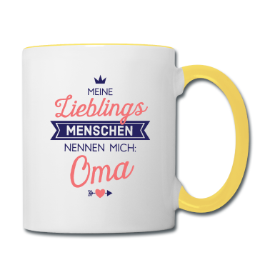 Geburtstagsgeschenk Oma Tasse - Lieblingsmenschen Oma Geschenk Spruch