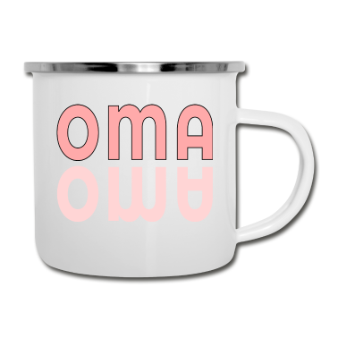 Geburtstagsgeschenk Oma Emaille Tasse - OMA