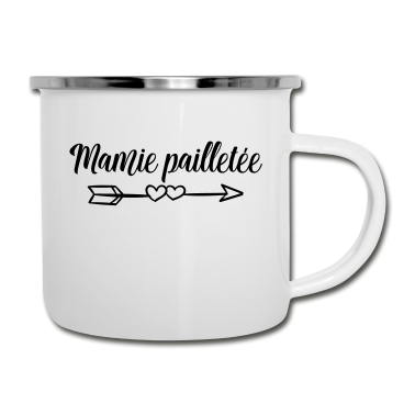 Geburtstagsgeschenk Oma Emaille Tasse - Glitzernde Oma