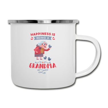 Geburtstagsgeschenk Oma Emaille Tasse - Enkel Großmutter Geburtstagsgeschenk spruch oma