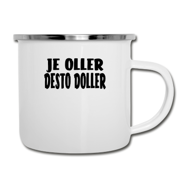 Geburtstagsgeschenk Oma Emaille Tasse - Lustiges Geburtstagsgeschenk Opa Oma je Oller