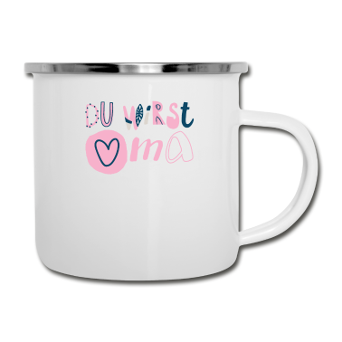 Geburtstagsgeschenk Oma Emaille Tasse - Du wirst Oma