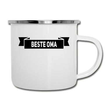 Geburtstagsgeschenk Oma Emaille Tasse - Oma