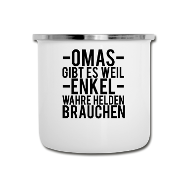 Geburtstagsgeschenk Oma Emaille Tasse - Oma
