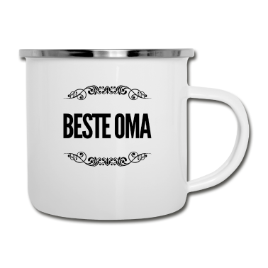 Geburtstagsgeschenk Oma Emaille Tasse - Oma