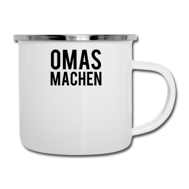 Geburtstagsgeschenk Oma Emaille Tasse - Oma