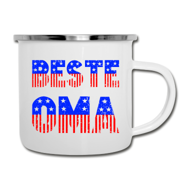 Geburtstagsgeschenk Oma Emaille Tasse - Oma