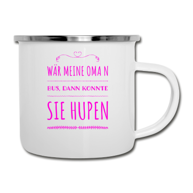 Geburtstagsgeschenk Oma Emaille Tasse - meine Oma