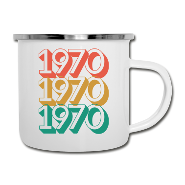 Geburtstagsgeschenk Oma Emaille Tasse - 1970 Geburtstagsgeschenk