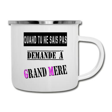 Geburtstagsgeschenk Oma Emaille Tasse - Wenn Sie nicht wissen, fragen Sie Oma Oma