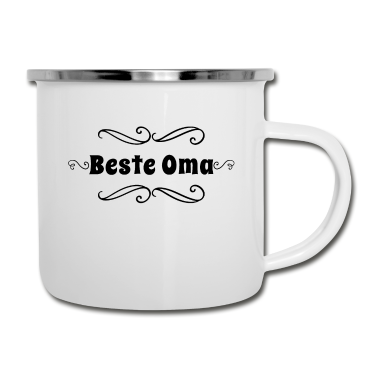 Geburtstagsgeschenk Oma Emaille Tasse - Beste Oma