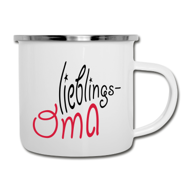 Geburtstagsgeschenk Oma Emaille Tasse - Geschenk für Oma - Lieblings-Oma