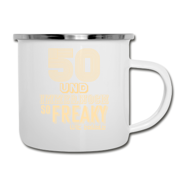 Geburtstagsgeschenk Oma Emaille Tasse - Geburtstagsgeschenk zum 50. Geburtstag