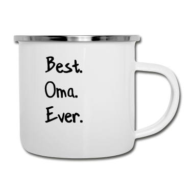 Geburtstagsgeschenk Oma Emaille Tasse - Best oma ever