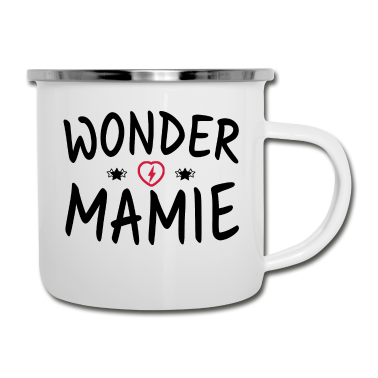 Geburtstagsgeschenk Oma Emaille Tasse - wonder oma