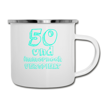 Geburtstagsgeschenk Oma Emaille Tasse - Geburtstagsgeschenk zum 50. Geburtstag