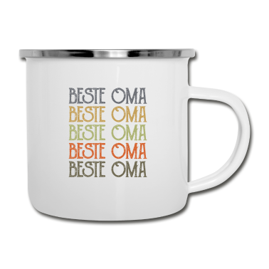 Geburtstagsgeschenk Oma Emaille Tasse - Beste Oma