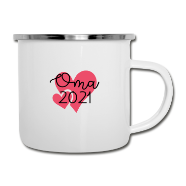 Geburtstagsgeschenk Oma Emaille Tasse - Oma 2021
