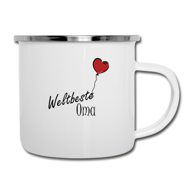 Geburtstagsgeschenk Oma Emaille Tasse - Weltbeste Oma