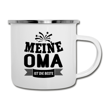 Geburtstagsgeschenk Oma Emaille Tasse - Meine Oma ist die Beste