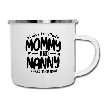 Geburtstagsgeschenk Oma Emaille Tasse - Mama und Oma