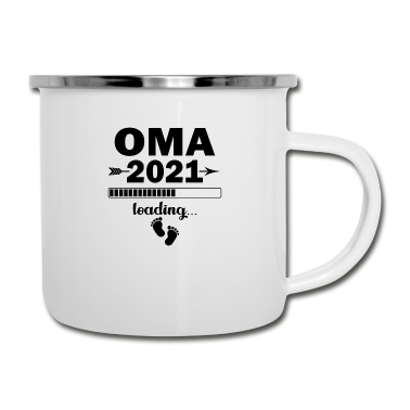 Geburtstagsgeschenk Oma Emaille Tasse - Oma loading Familie Geschenk