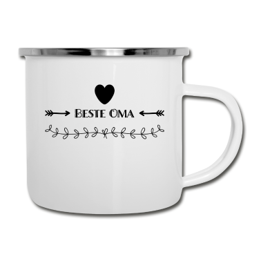 Geburtstagsgeschenk Oma Emaille Tasse - Beste Oma Geschenk