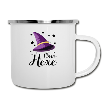 Geburtstagsgeschenk Oma Emaille Tasse - Oma Hexe Geschenk Familie