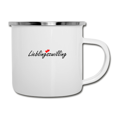 Geburtstagsgeschenk Oma Emaille Tasse - Lieblingszwilling Familie Oma Geschenk