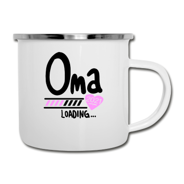 Geburtstagsgeschenk Oma Emaille Tasse - Oma Loading 2021