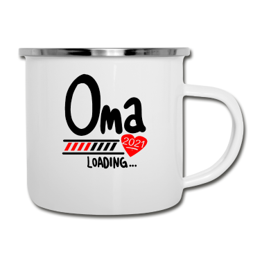 Geburtstagsgeschenk Oma Emaille Tasse - Oma Loading 2021