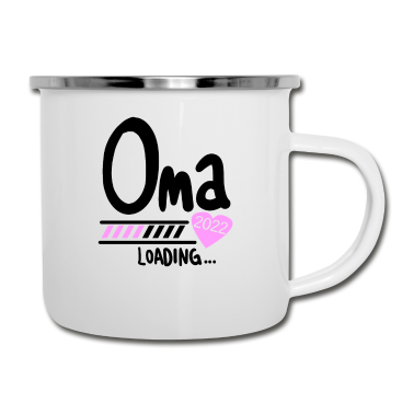 Geburtstagsgeschenk Oma Emaille Tasse - Oma Loading 2022
