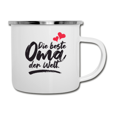 Geburtstagsgeschenk Oma Emaille Tasse - Die beste Oma der Welt