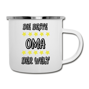 Geburtstagsgeschenk Oma Emaille Tasse - Die beste Oma der Welt