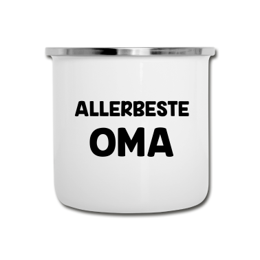 Geburtstagsgeschenk Oma Emaille Tasse - Oma I Allerbeste Oma Geschenkidee für Omas