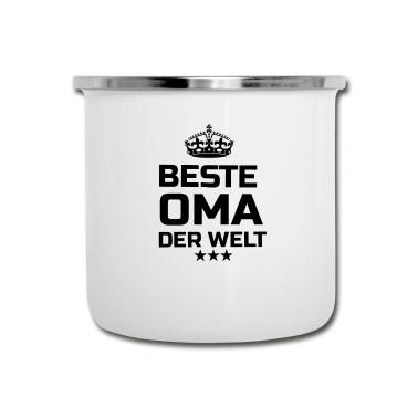 Geburtstagsgeschenk Oma Emaille Tasse - beste oma der welt