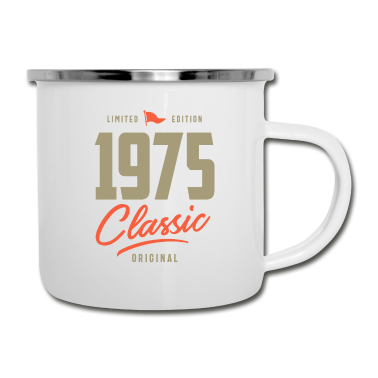 Geburtstagsgeschenk Oma Emaille Tasse - 1975 Klassisches Geburtstagsgeschenk