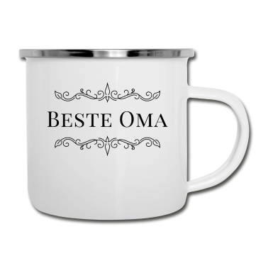 Geburtstagsgeschenk Oma Emaille Tasse - Beste Oma der Welt