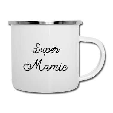 Geburtstagsgeschenk Oma Emaille Tasse - T-Shirt Super Oma Weihnachtsgeburtstagsgeschenk
